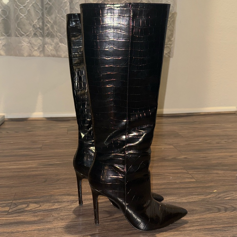 Express Knee High Faux Leather Boots
